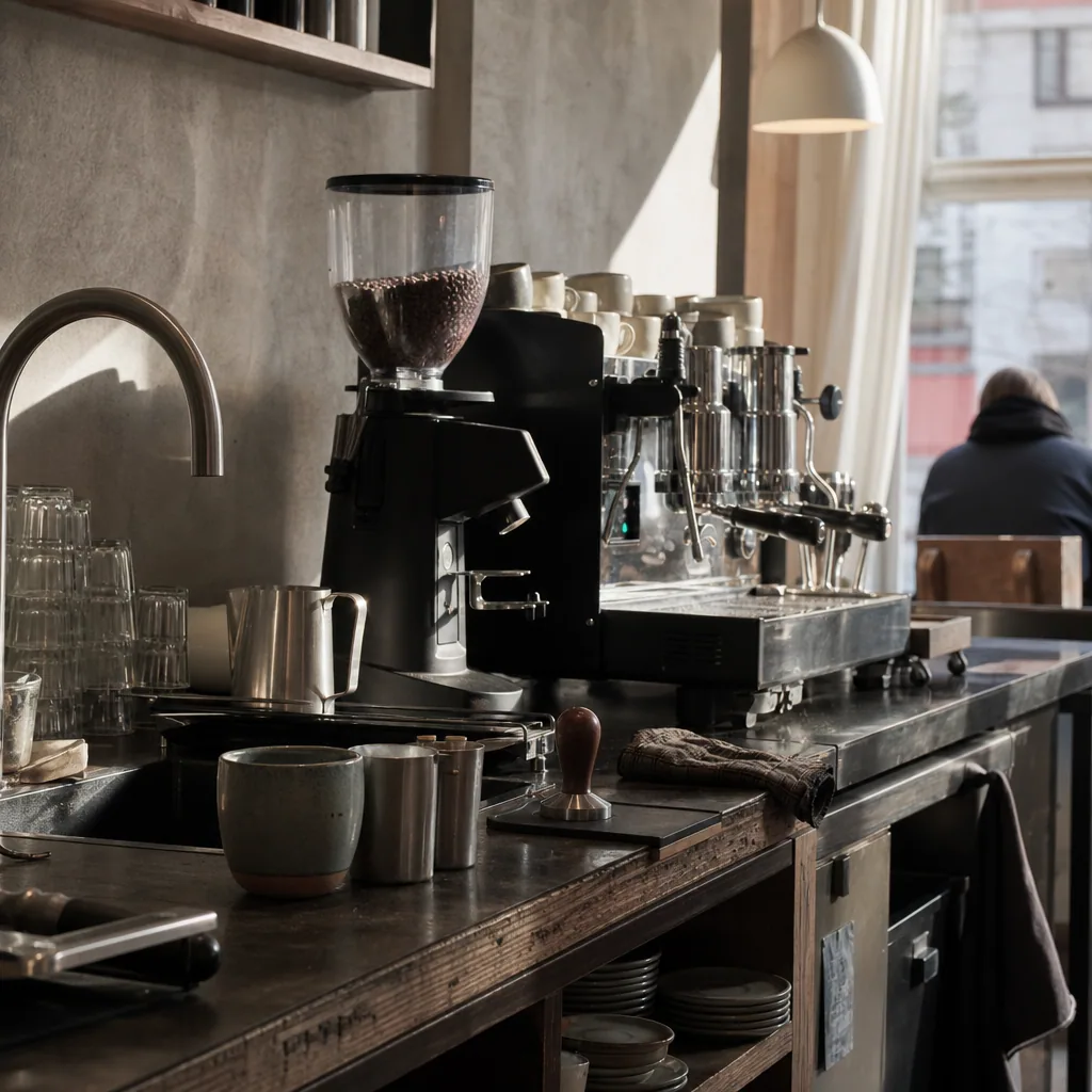 Street Coffee's hyggelige indretning med siddepladser