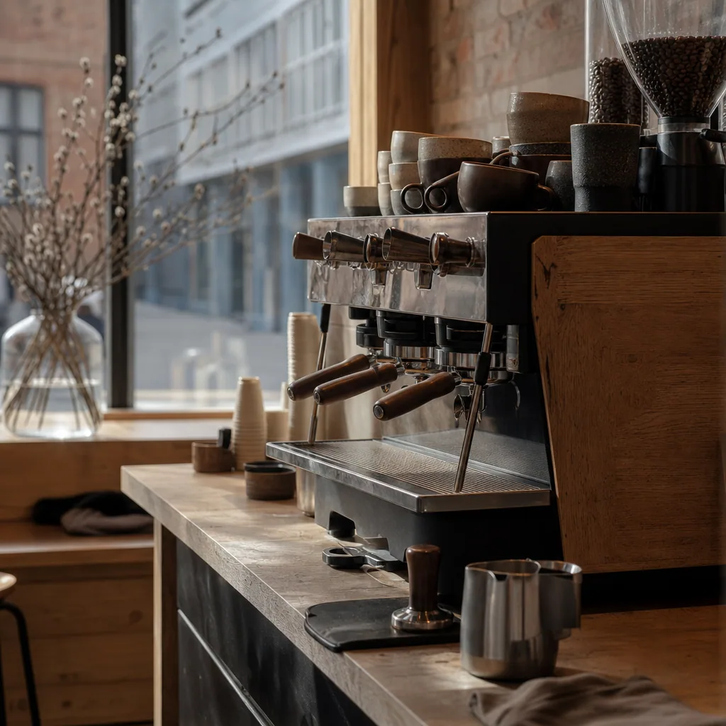 Vinyl-plader på hyllen i Street Coffee