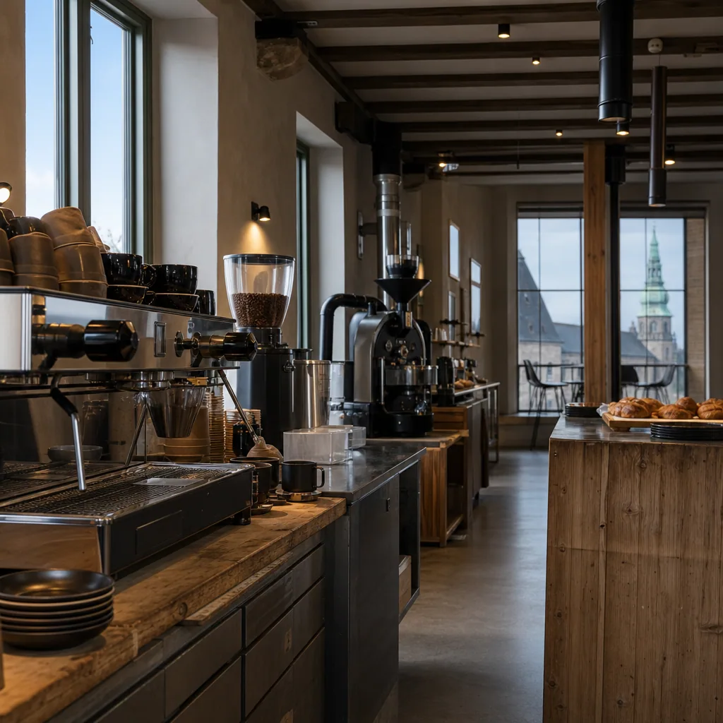Kaffebar og indretning