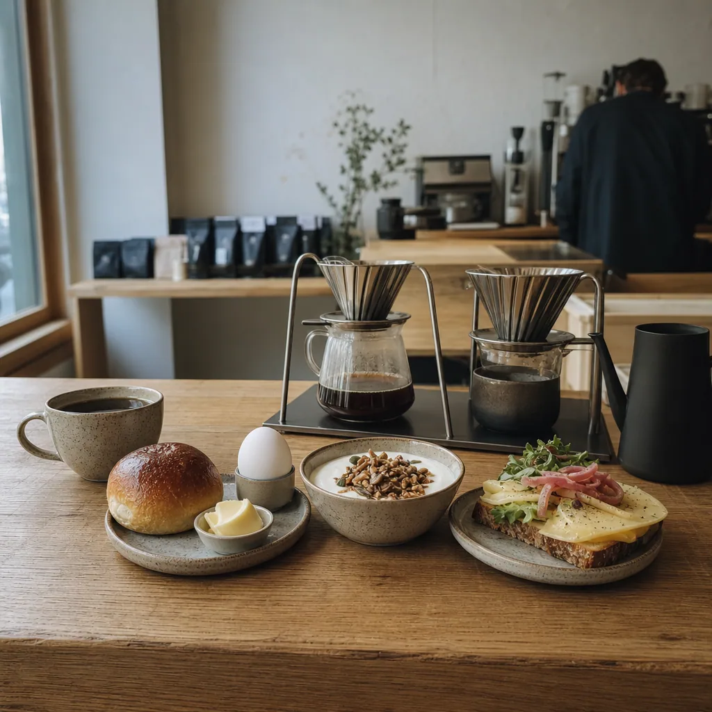 Kaffe og lokale surdejsboller