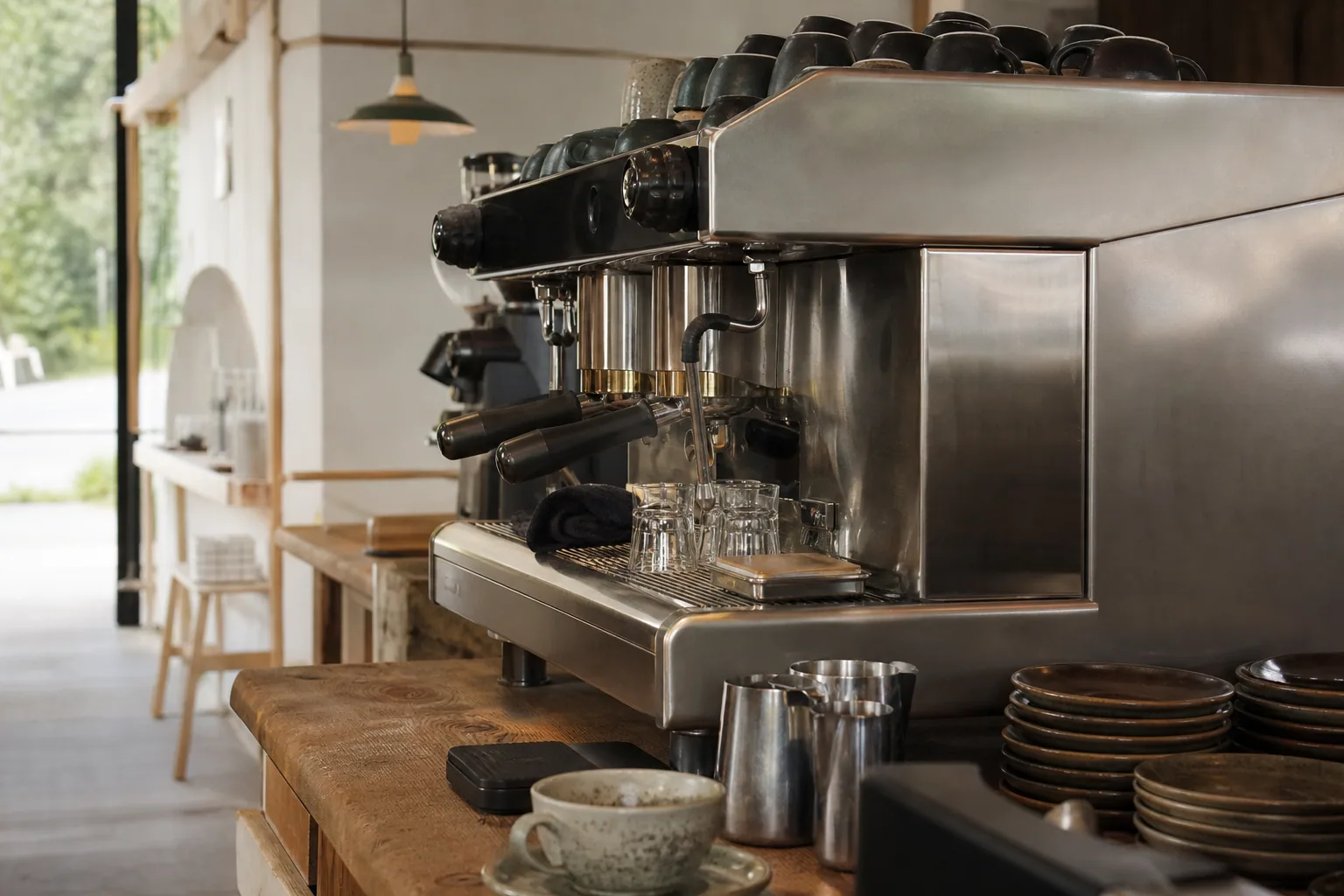 Espresso House interior med nordisk design og naturligt lys