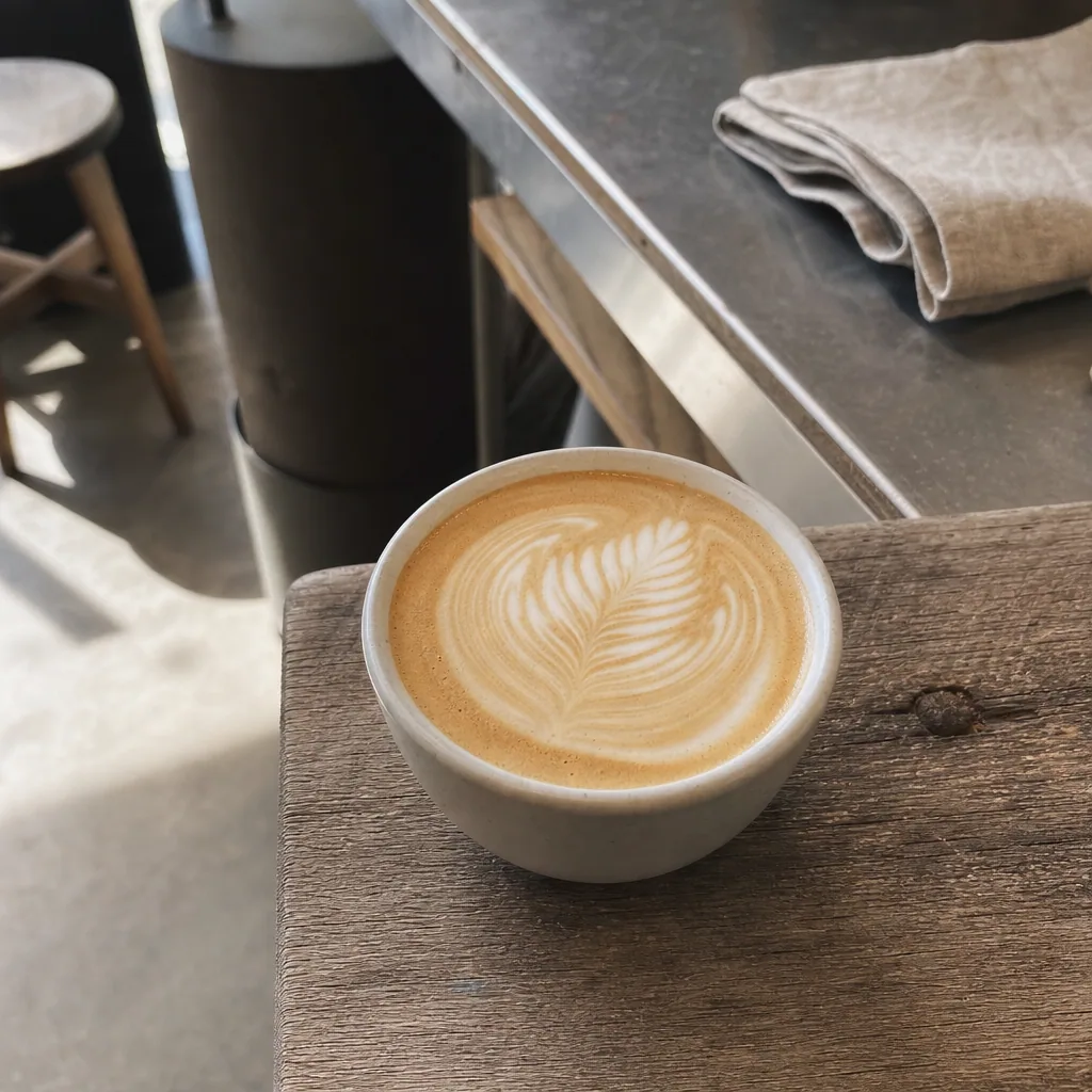 Coffee cup with latte art