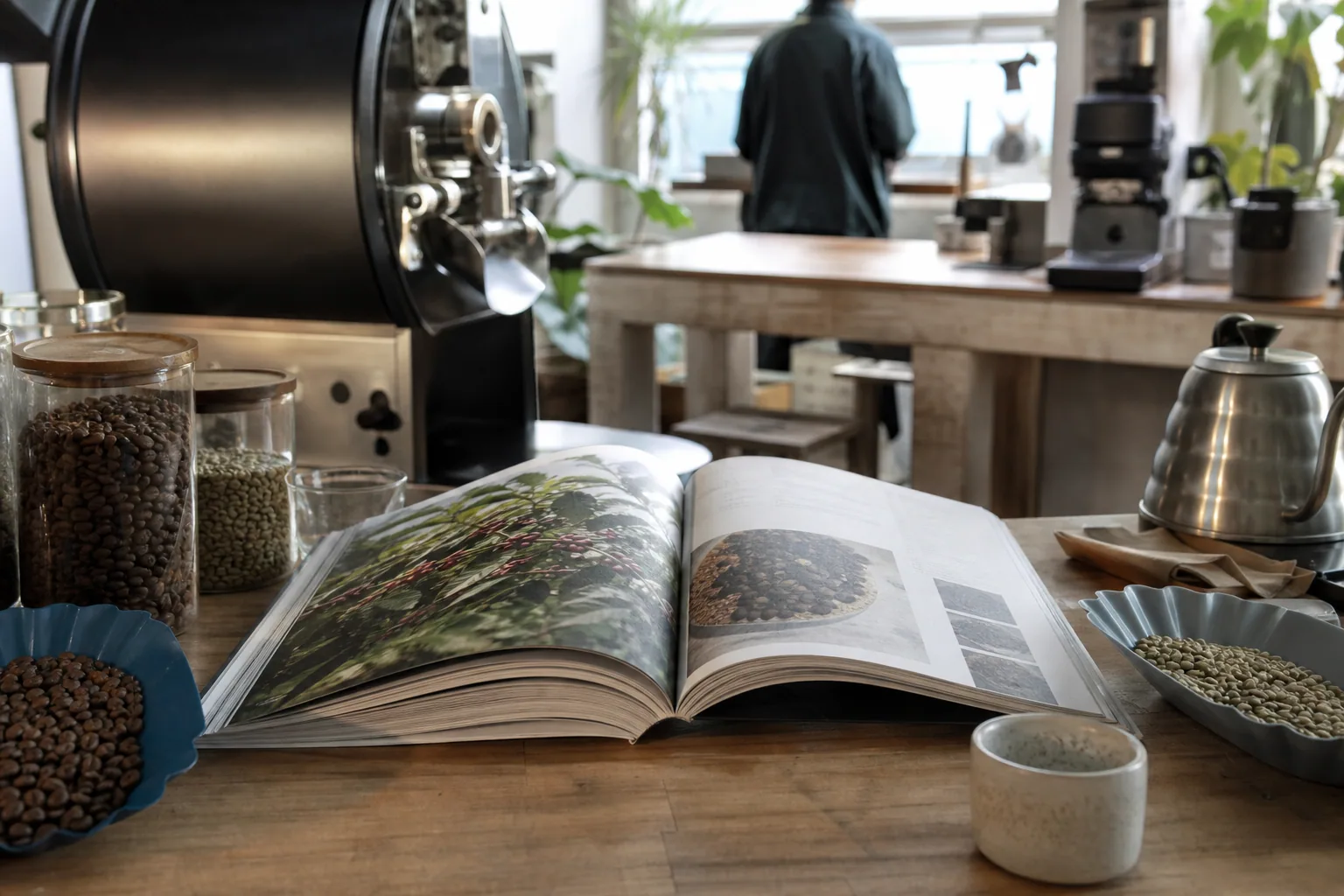 Person der smager på kaffe og noterer smagsindtryk