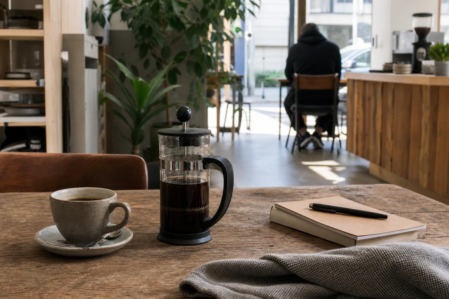 Mennesker som mødes og har samtale på cafe