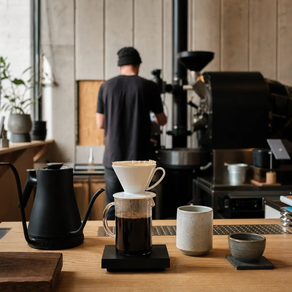 Arbejdsplads og møde-område hos EverBean med WiFi