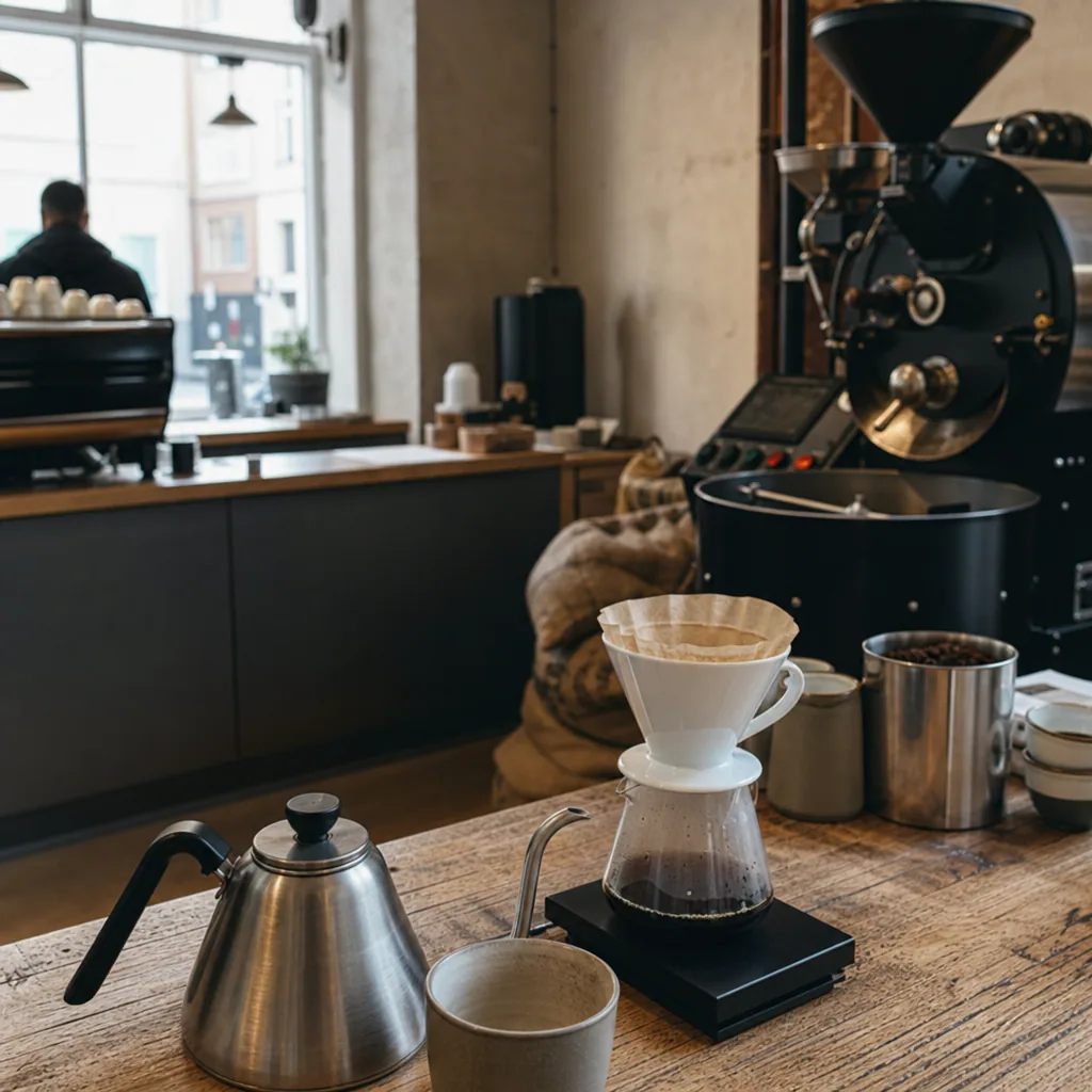 Kaffe latte med kunstnerisk design