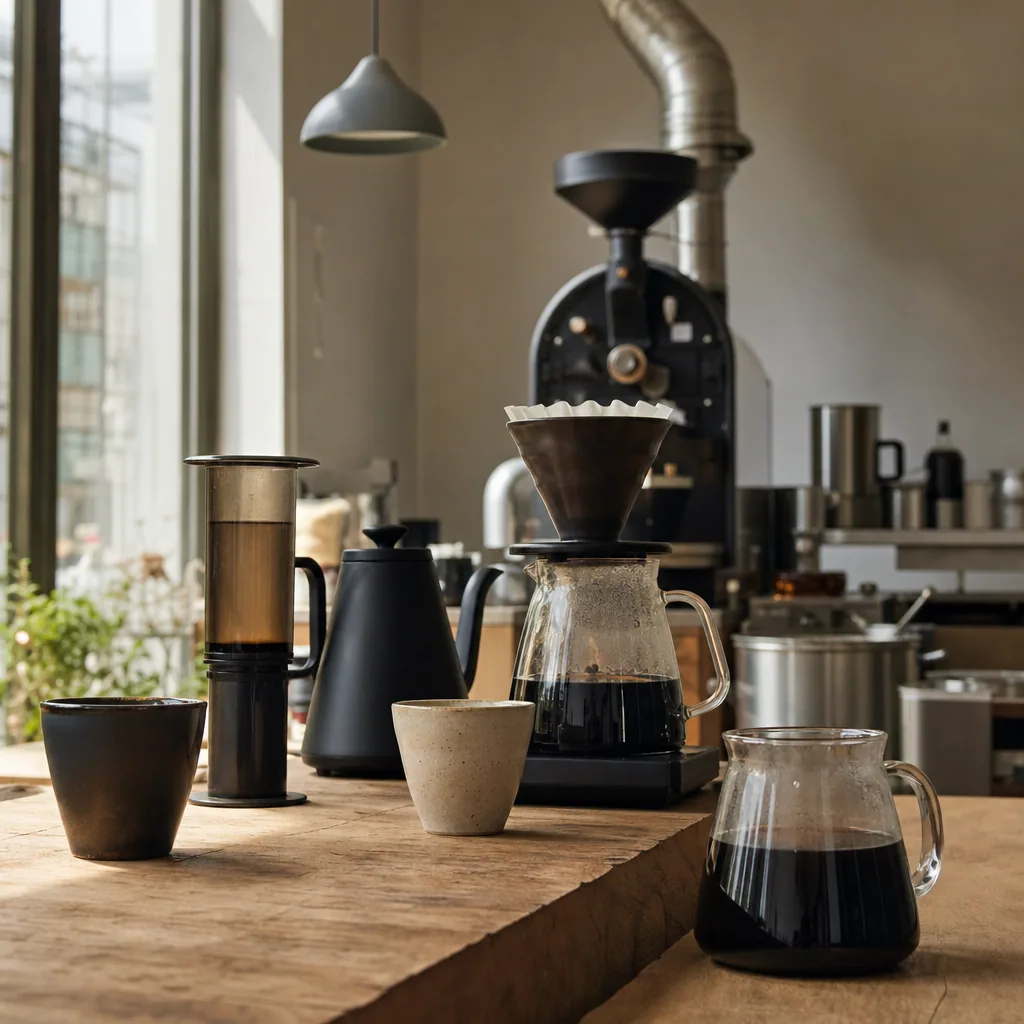 Kaffebønner fra forskellige oprindelser