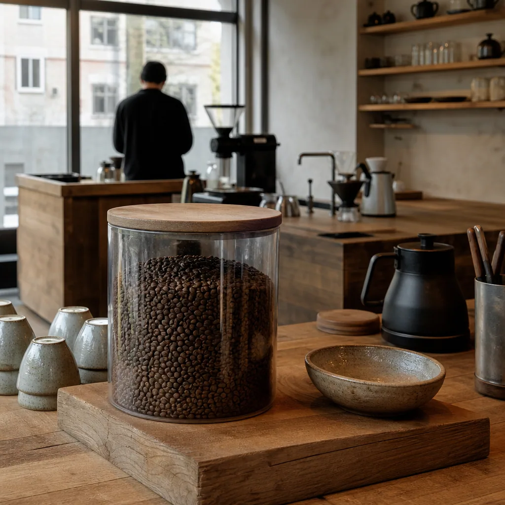 Kaffebønner i forskellige roastings