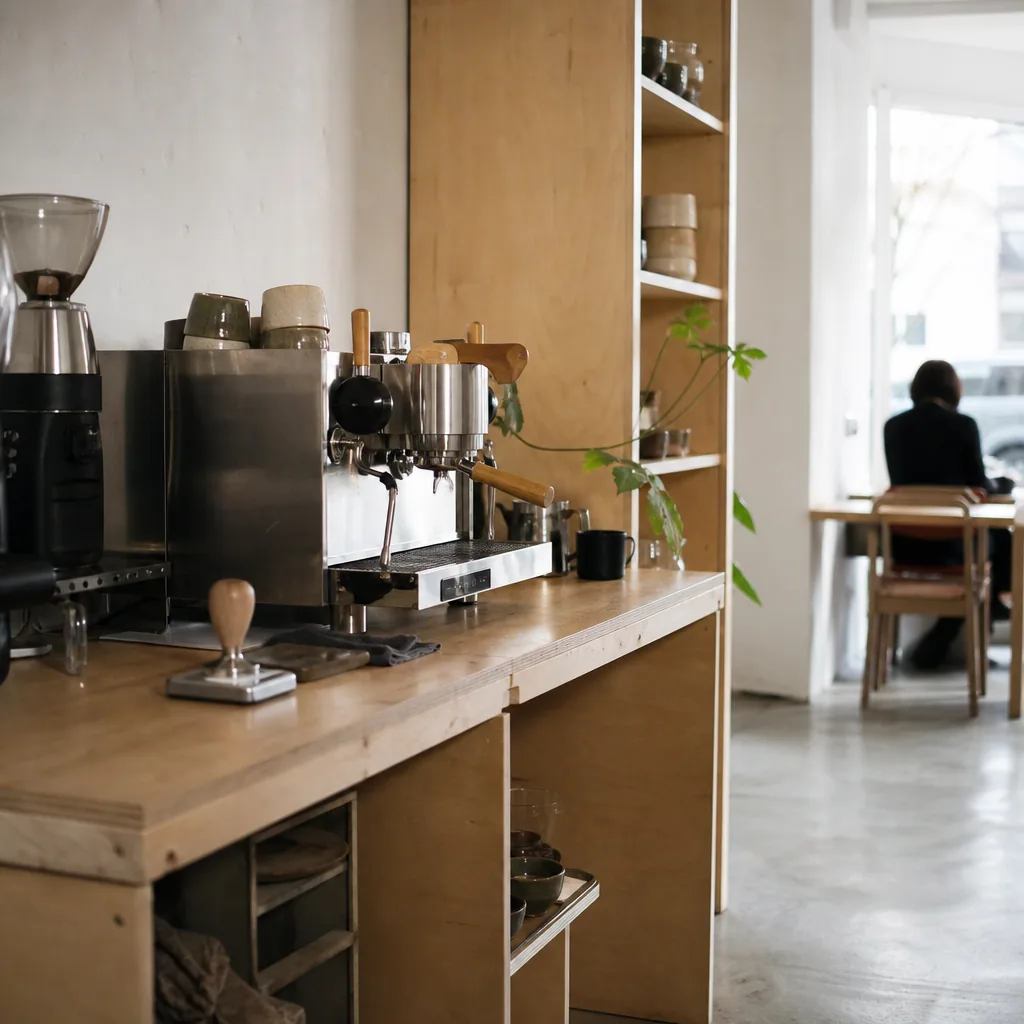 Gæster der nyder kaffe på SP Coffee Shop