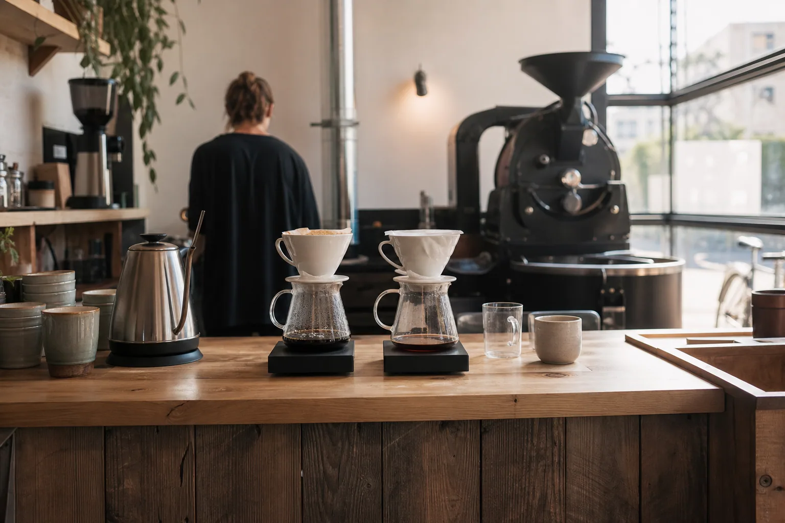 Just Coffee haveudestue på en fin dag