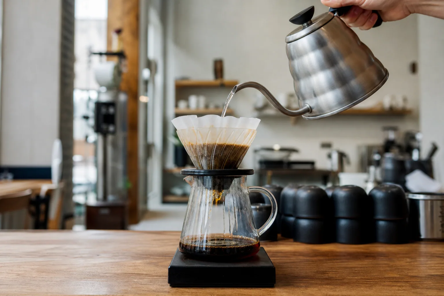 Specialty-kaffe bliver brygget på The Artisan Copenhagen