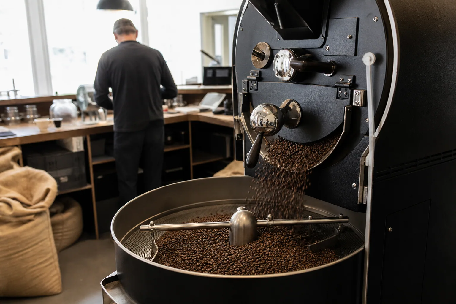 Ristemester ved arbejde på Kaffe Lars