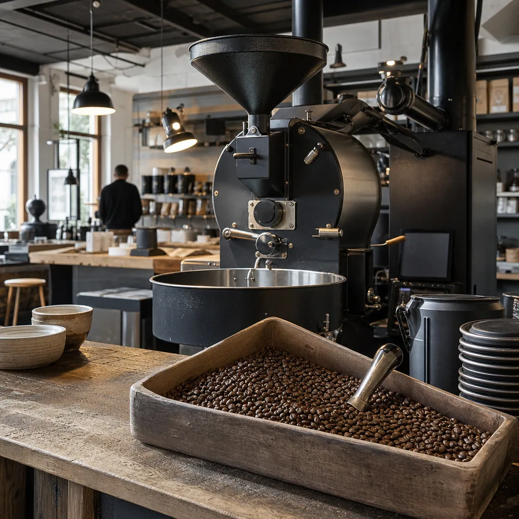 Risteri-anlæg og kaffe-bar kombineret under samme tag