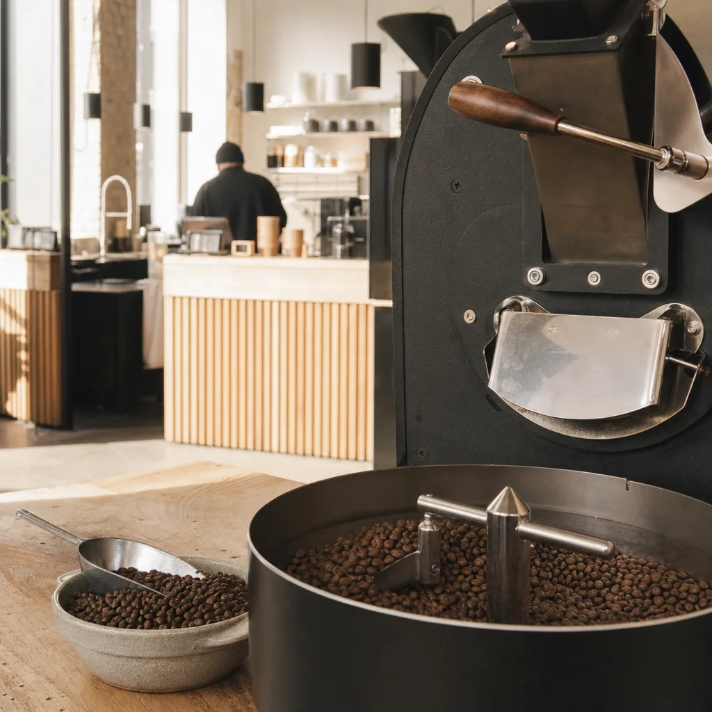 Barista tilberedt kaffe med latte art