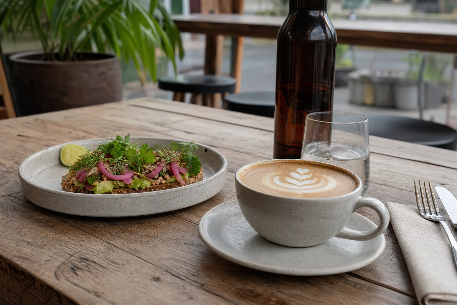 Hyggelig indretning på Café Zappa