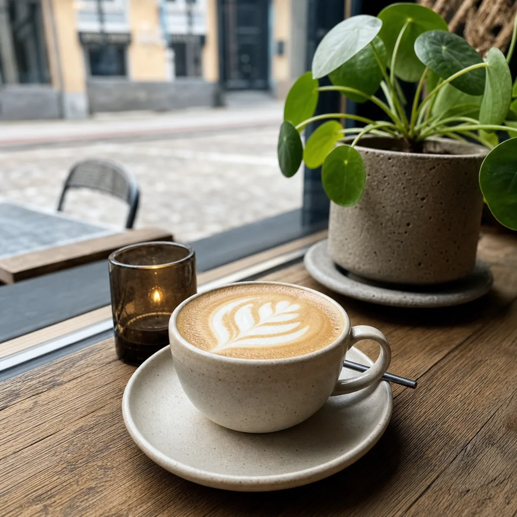 Gæster som sidder og nyder kaffe