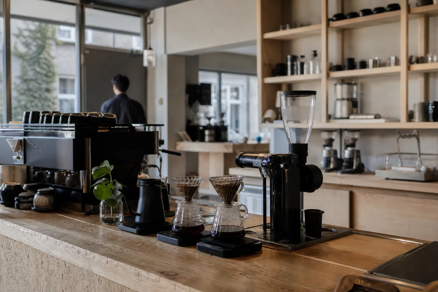Gæster nyder specialty-kaffe i en venlig atmosfære