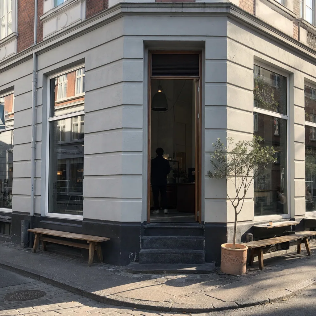 Facade af La Cabra på Graven 20 i Aarhus Latin Quarter