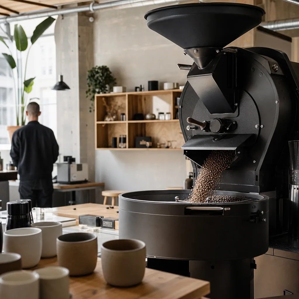 Roastery-maskinerne på April Coffee