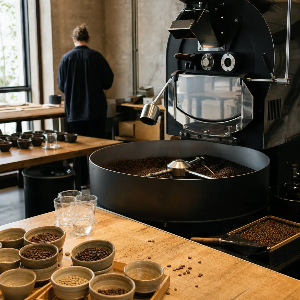 Information om kaffeens origin på væg