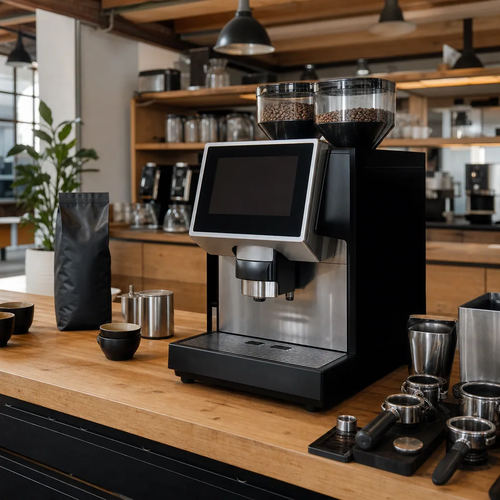 Kaffebar og espressomaskine