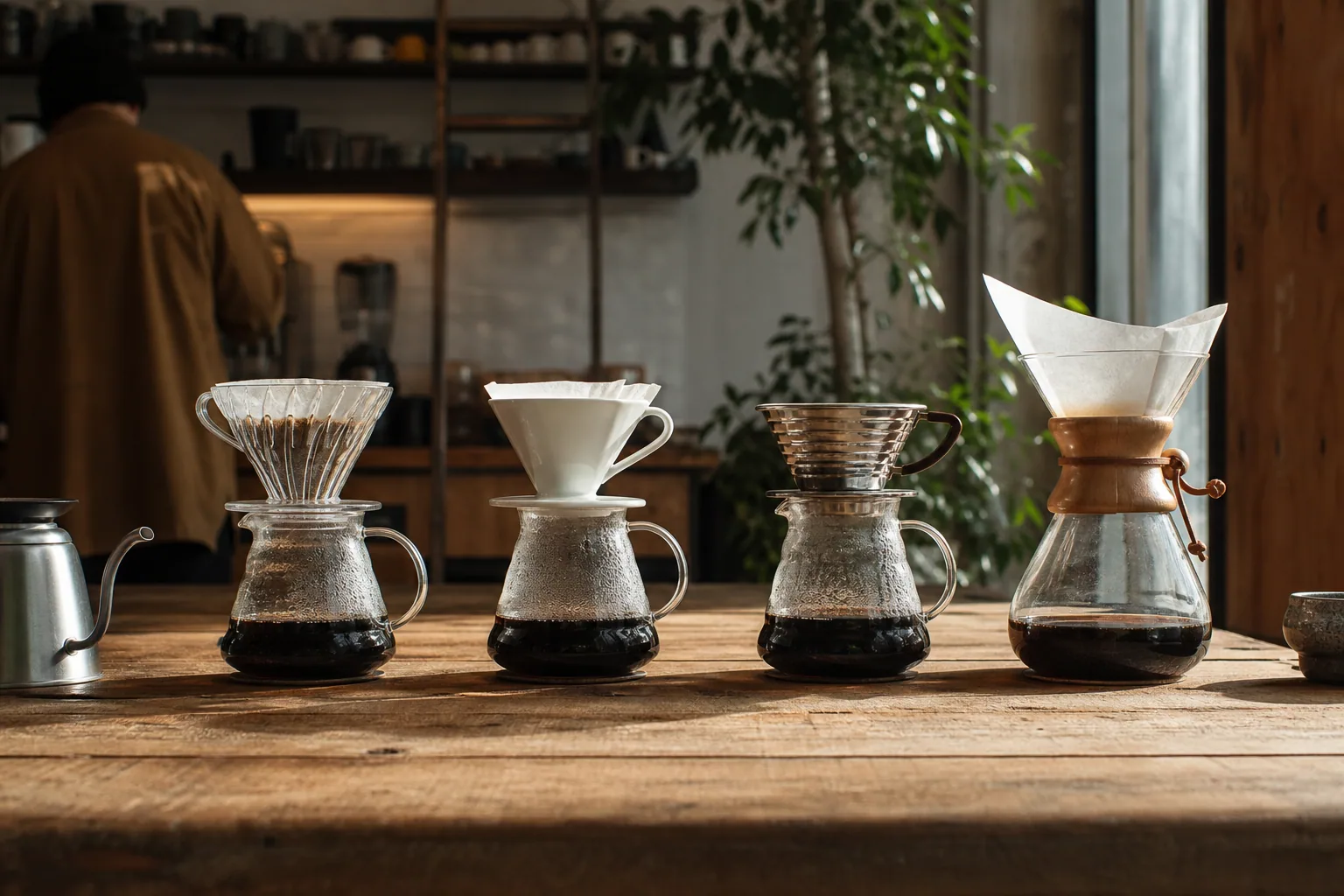 Forberedelse af pour over udstyr