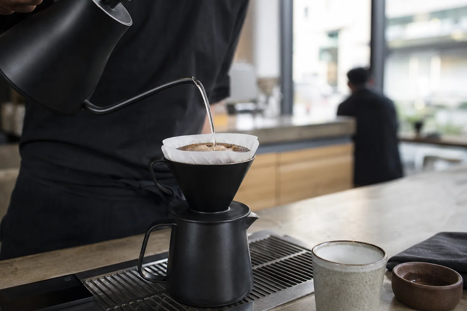 Illustration af vand-til-kaffe forhold